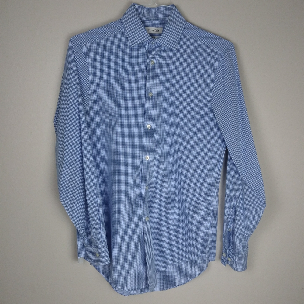 Calvin Klein Performance non-iron Slim Fit Blue
